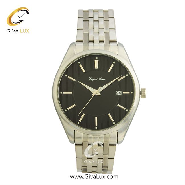 ساعت مچی اورجینال مردانه LdA | لوئیجی د آنا | Luigi d'Ana نقره ای | نقره ای| مشکی| کد رفرنس 2360